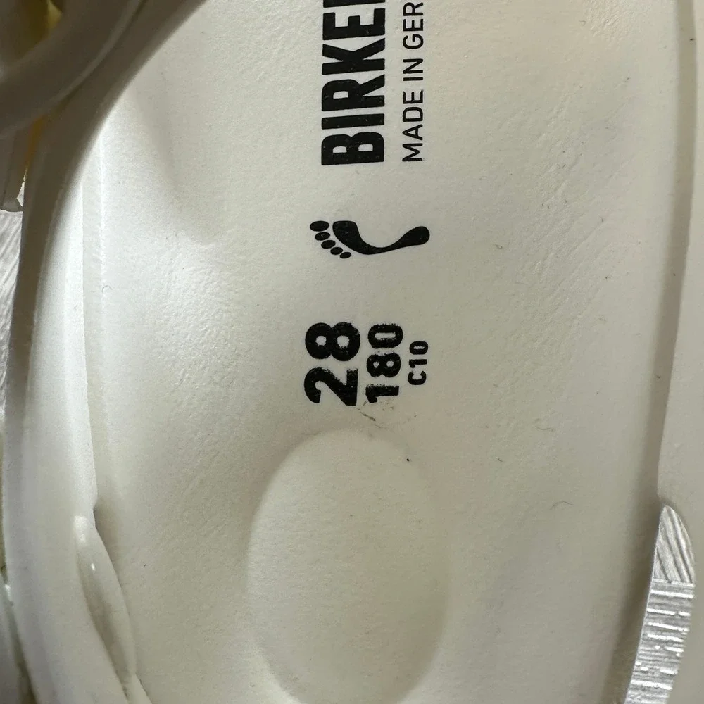 Birkenstock Milano‎ Eva Sandals Kids 10 White EVA Waterproof Backstrap NEW